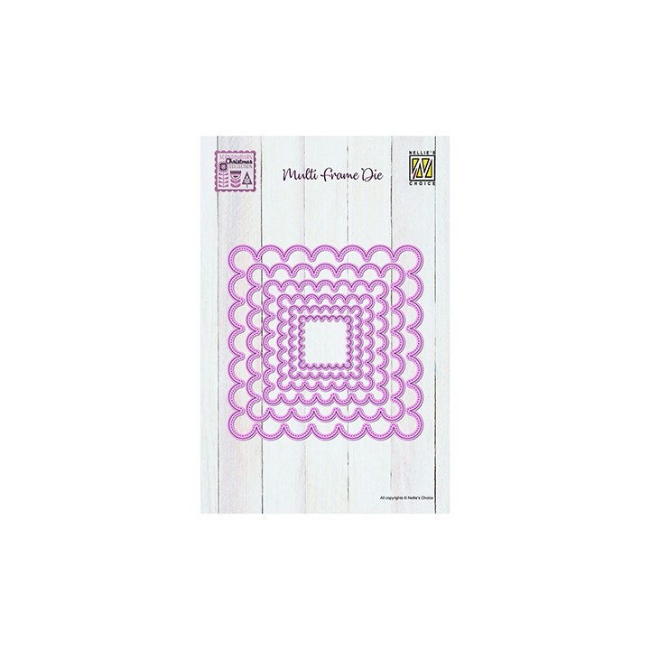 (MFD165)Nellie's shape dies Scalloped Square