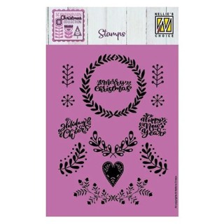 (NSCS019)Nellie`s Choice Clearstamp - Scandinavian Wreaths