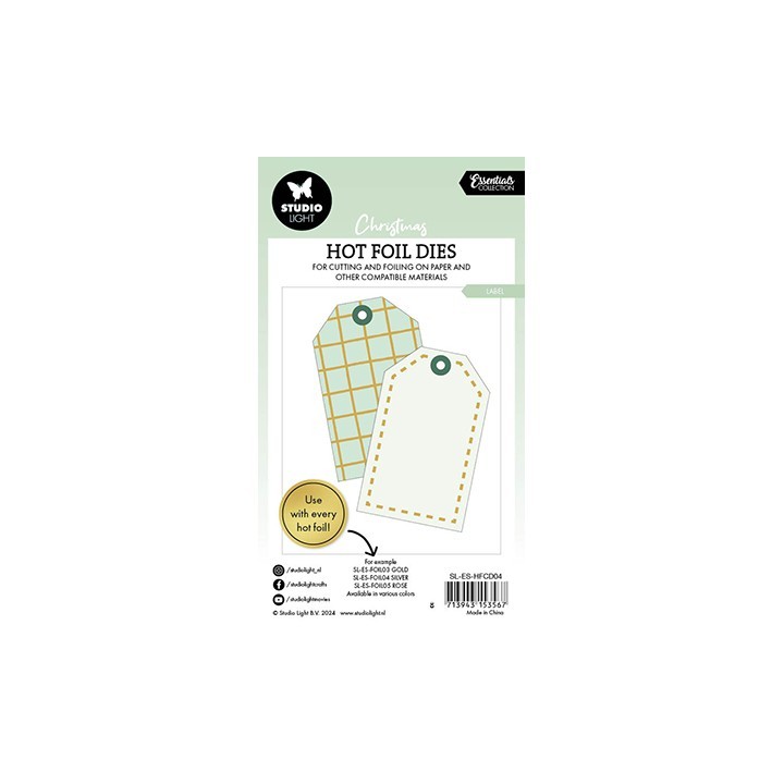 (SL-ES-HFCD04)Studio Light Hot Foil Cutting Die Label Essentials nr.04