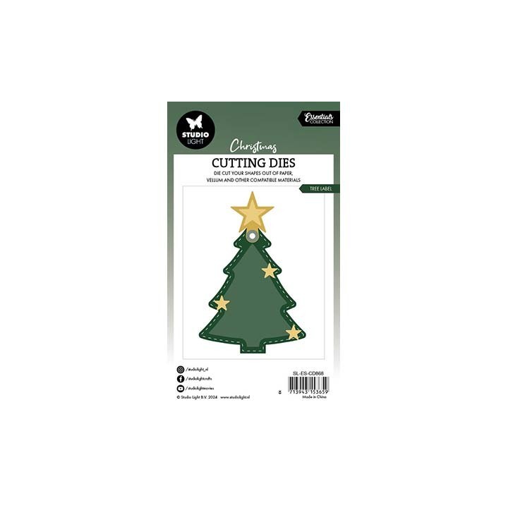 (SL-ES-CD868)Studio Light SL Cutting Die Tree Label Essentials nr.868