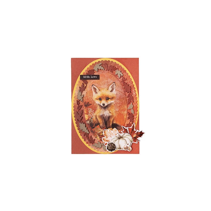 (SL-EA-CD880)Studio Light SL Cutting Die Oval leaf wreath Everlasting Autumn nr.880