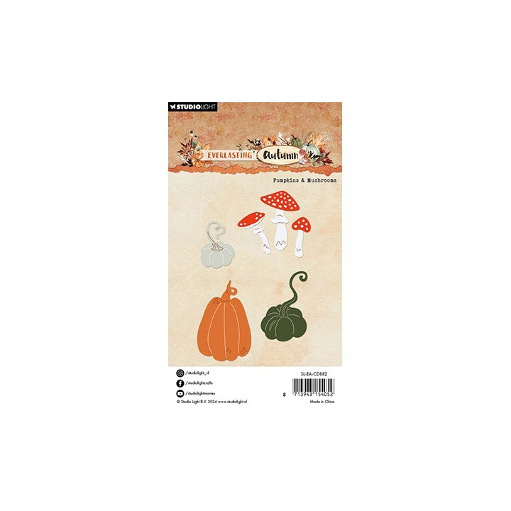 (SL-EA-CD882)Studio Light SL Cutting Die Pumpkins & mushrooms Everlasting Autumn nr.882