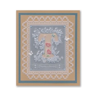 (GRO-WO-42358-01)Groovi® Baby plate A6 Linda's Floral Alphabet - Letter T