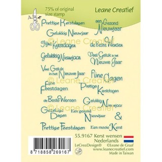 (55.9167)LeCrea - Combi clear stamp Kerst wensen Nederlands