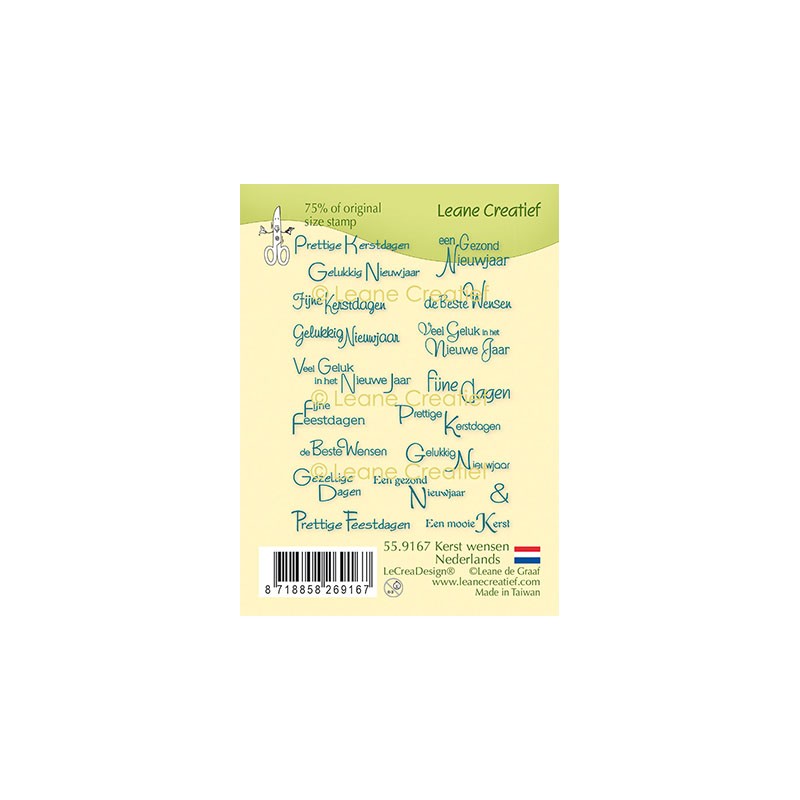 (55.9167)LeCrea - Combi clear stamp Kerst wensen Nederlands (55.9167)LeCrea - Combi clear stamp Kerst wensen Nederlands