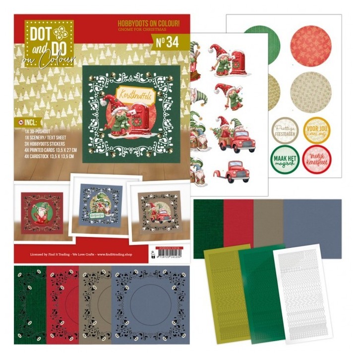 (DODOOC10034)Hobbydots on Colour 34 - Gnome for Christmas