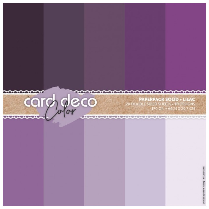 (CDCPPA411003)Card Deco Color Paperpack - Solid - Lilac - A4