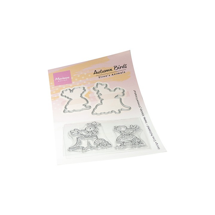 (ec0203)Clear Stamp Eline's Animals - Autumn Birds