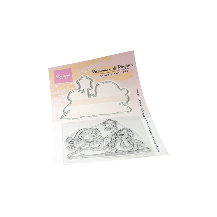 (ec0205)Clear Stamp Eline's Animals - Snowman & Pinguin