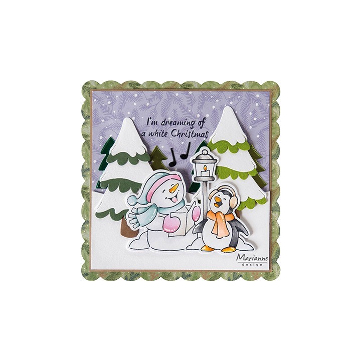 (ec0205)Clear Stamp Eline's Animals - Snowman & Pinguin