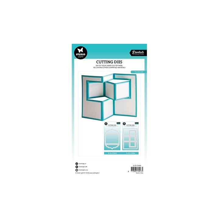 (SL-ES-CD884)Studio Light SL Cutting Die Zig-zag card Essentials nr.884