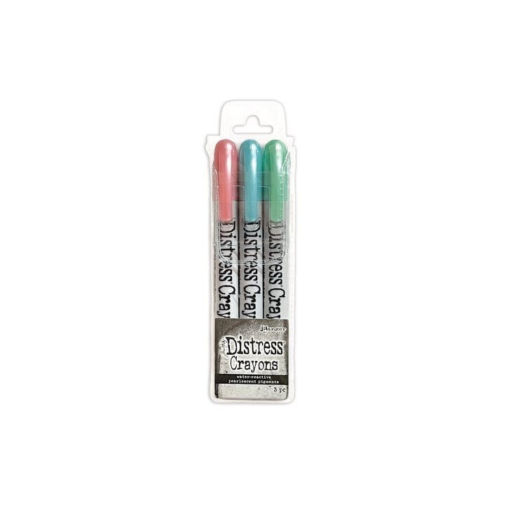 (TSCK84396)Ranger Tim Holtz Distress Crayons Holiday Set 6 Pearl (3pcs)