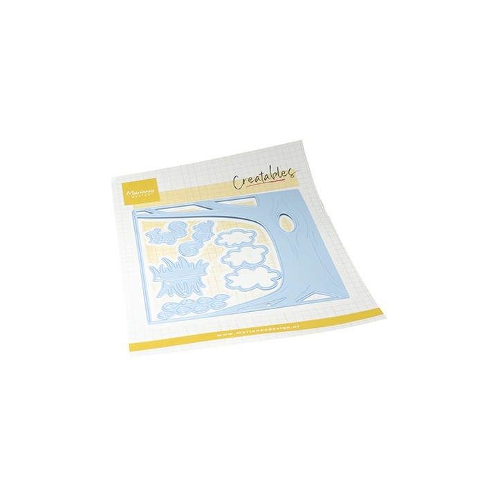 (LR0876)Creatables Passepartout - Tree Creatable, Anja's Classic oval