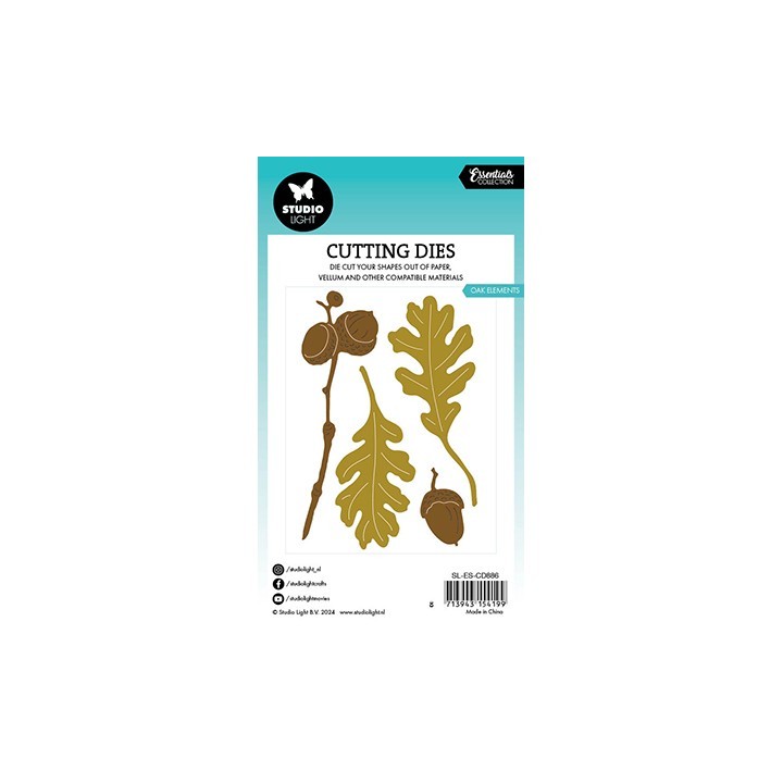 (SL-ES-CD886)Studio Light SL Cutting Die  Oak Elements Essentials nr.886