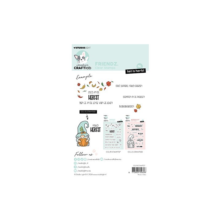 (CCL-FR-STAMP727)Studio light Clear stamp Het is Herfst Friendz nr.727
