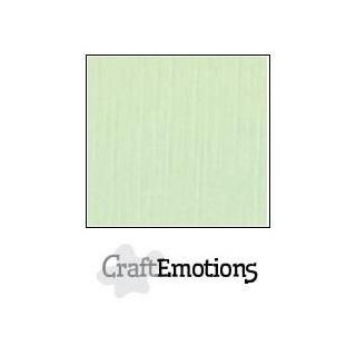 (001232/1040)CraftEmotions linen cardboard 10 Sh green LHC-09 A4 250gr