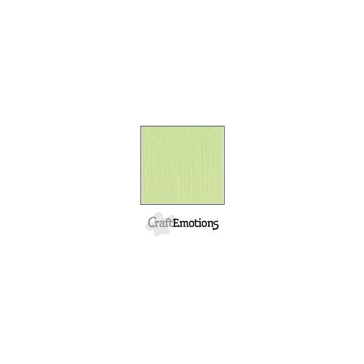 (001232/1045)CraftEmotions linen cardboard 10 Sh kiwi LHC-21 A4 250gr
