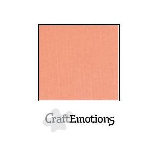 (001232/1220)CraftEmotions linen cardboard 10 Sh salmon LHC-43 A4 250gr