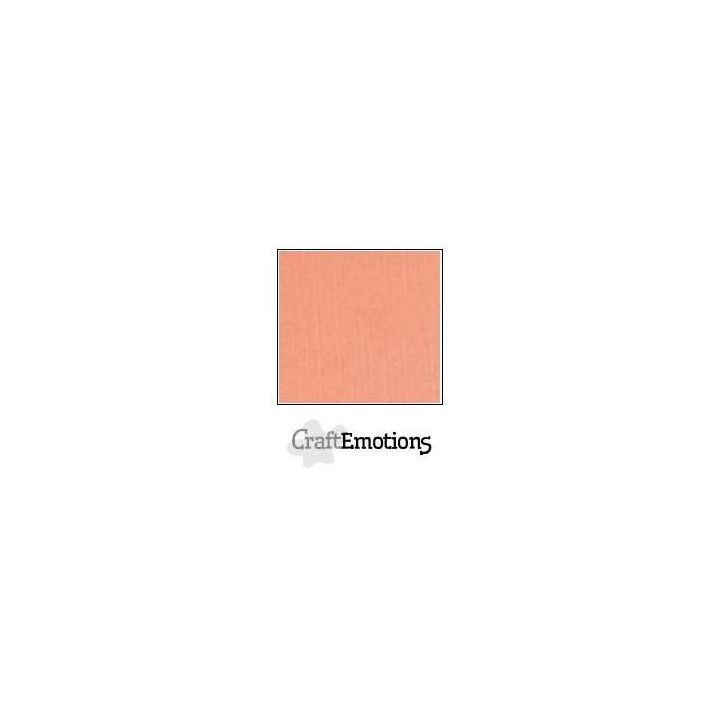 (001232/1220)CraftEmotions linen cardboard 10 Sh salmon LHC-43 A4 250gr