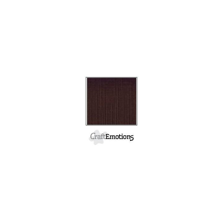 (001232/1260)CraftEmotions linen cardboard 10 Sh chocolate LHC-79 A4 250gr