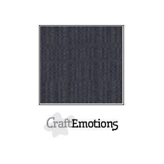 (001232/1325)CraftEmotions linen cardboard 10 Sh anthracite LHC-72 A4 250gr