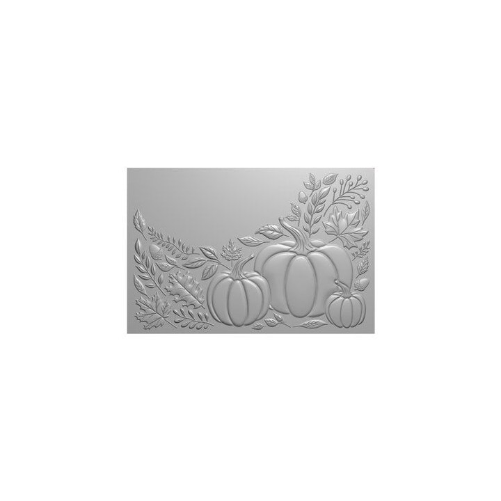 (CC-3D-EF4-PEPU)Crafter's Companion Partial 3D Embossing Folders Perfect Pumpkins