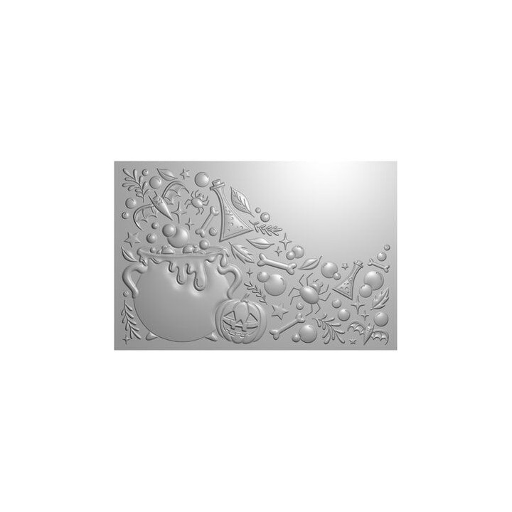 (CC-3D-EF4-BUCA)Crafter's Companion Partial 3D Embossing Folders Bubbling Cauldron