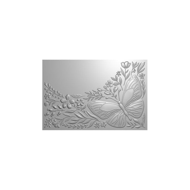 (CC-3D-EF4-BEBU)Crafter's Companion Partial 3D Embossing Folders Beautiful Butterfly