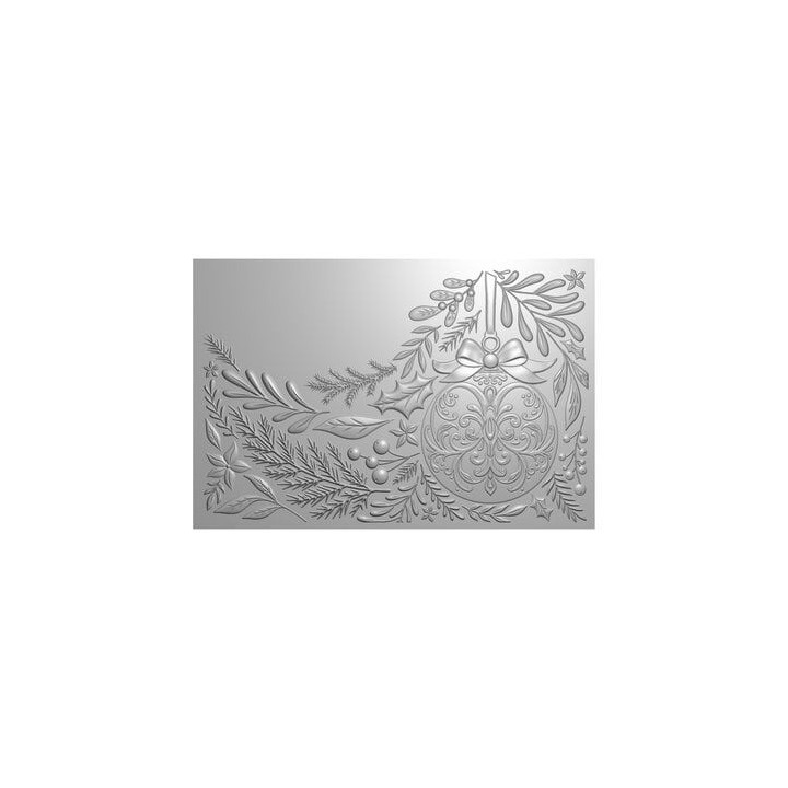 (CC-3D-EF4-FEBA)Crafter's Companion Partial 3D Embossing Folders Festive Bauble