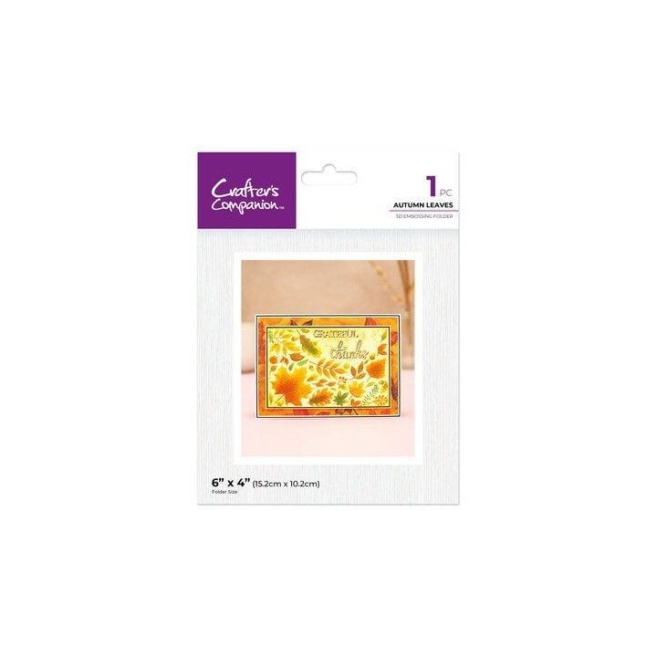 (CC-3D-EF4-AULE)Crafter's Companion Partial 3D Embossing Folders Autumn Leaves