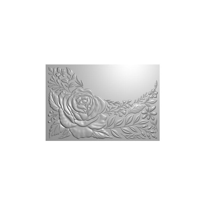 (CC-3D-EF4-SWFL)Crafter's Companion Partial 3D Embossing Folders Swirling Florals