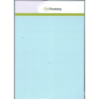 (001232/1060)CraftEmotions linen cardboard 10 Sh babyblauw LHC-35 A4 250gr