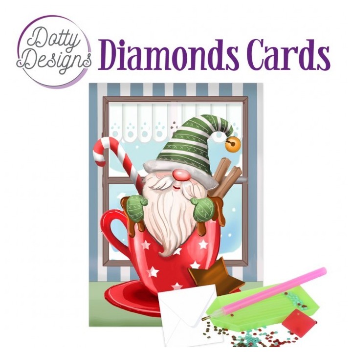 (DDDC1180)Dotty Designs Diamond Cards - Christmas Gnome 2