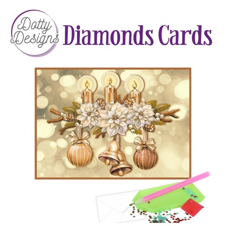 (DDDC1182)Dotty Designs Diamond Cards - Christmas Candles