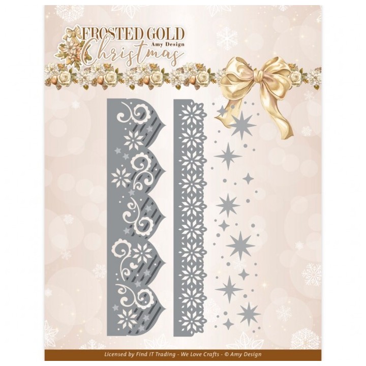 (ADD10320)Dies - Amy Design - Frosted Gold Christmas - Frosted Gold Borders