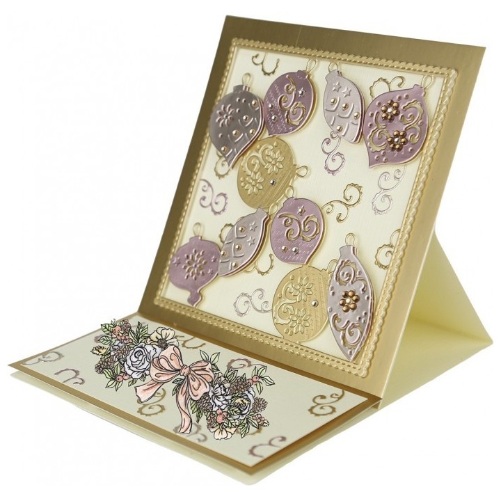 (ADD10321)Dies - Amy Design - Frosted Gold Christmas - Frosted Gold Baubles