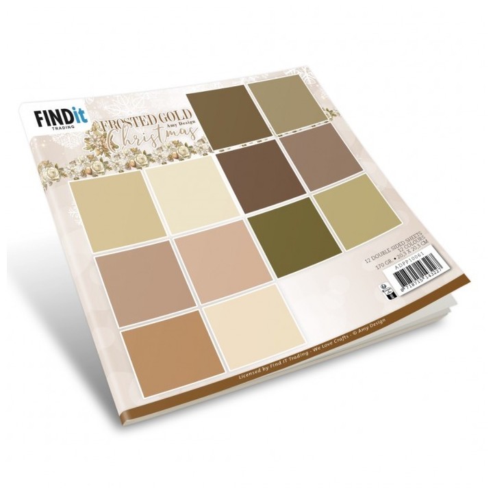 (ADPP10061)Paperpack - Amy Design - Frosted Gold Christmas - Solid Colours