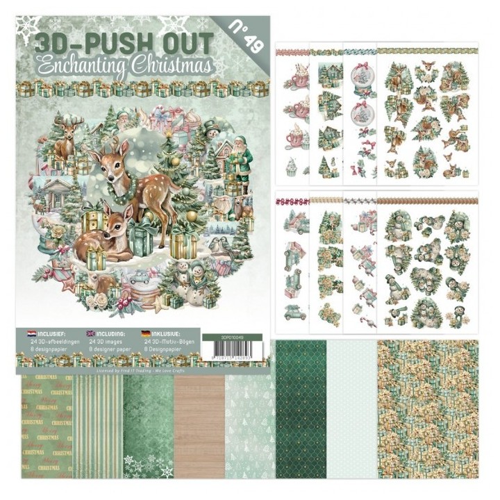 (3DPO10049)3D Push-Out Book 49 - Enchanting Christmas