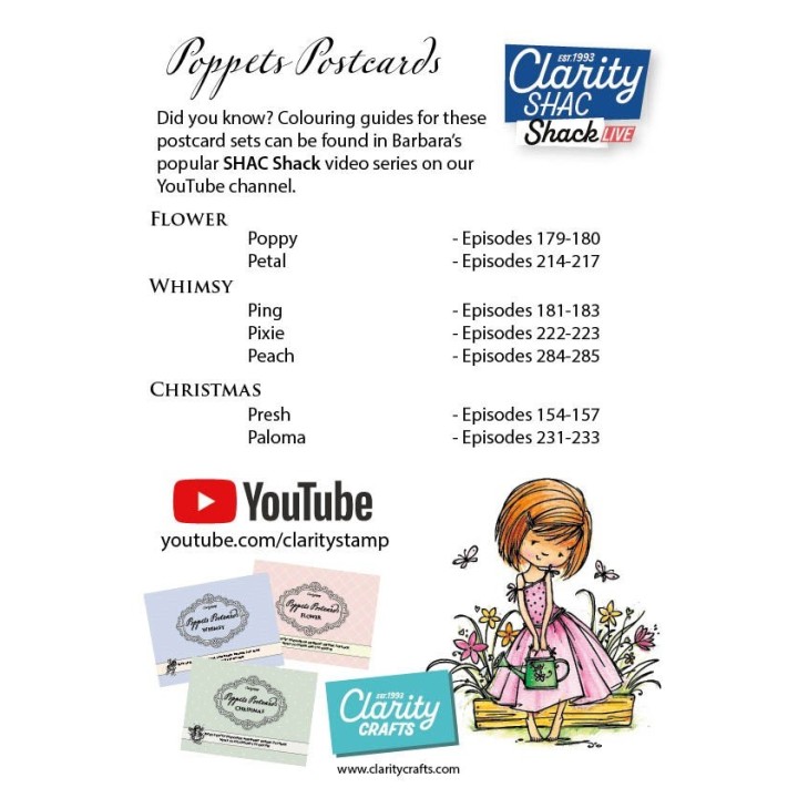 (ACC-BO-31094-XX)GROOVI - Poppets Postcards - Whimsy