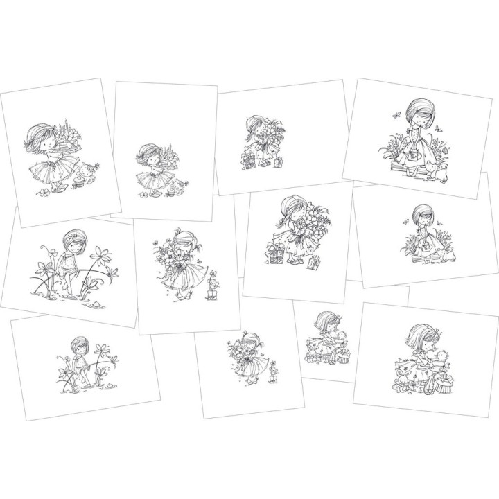 (ACC-BO-31095-XX)GROOVI - Poppets Postcards - Flower