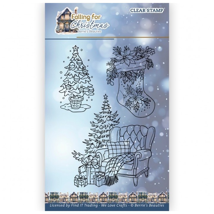 (BBCS10016)Clear Stamps - Berries Beauties - Falling for Christmas - Chair