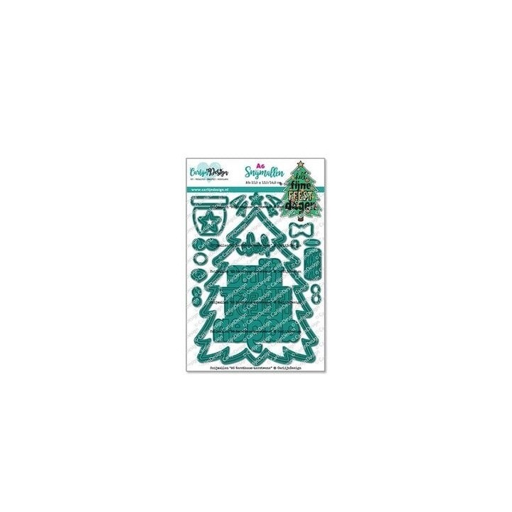 (CDSN-0277)CarlijnDesign Dies A6 Kerstboom + kerstwens