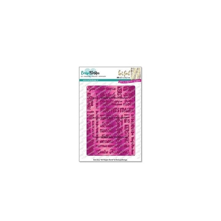 (CDHF-0061)CarlijnDesign Hot foil A6 Vakjes Kerst