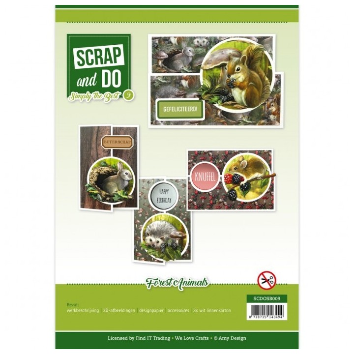 (SCDOSB009)Scrap and Do Simply the Best - Amy Design - Forest Animals