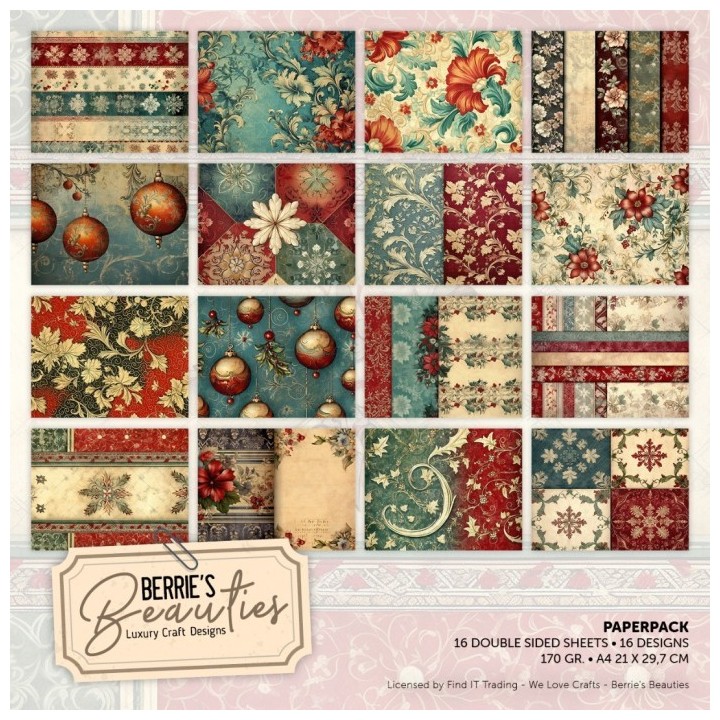 (BBPPA410005)Paperpack - Berries Beauties - Christmas Baubles - A4