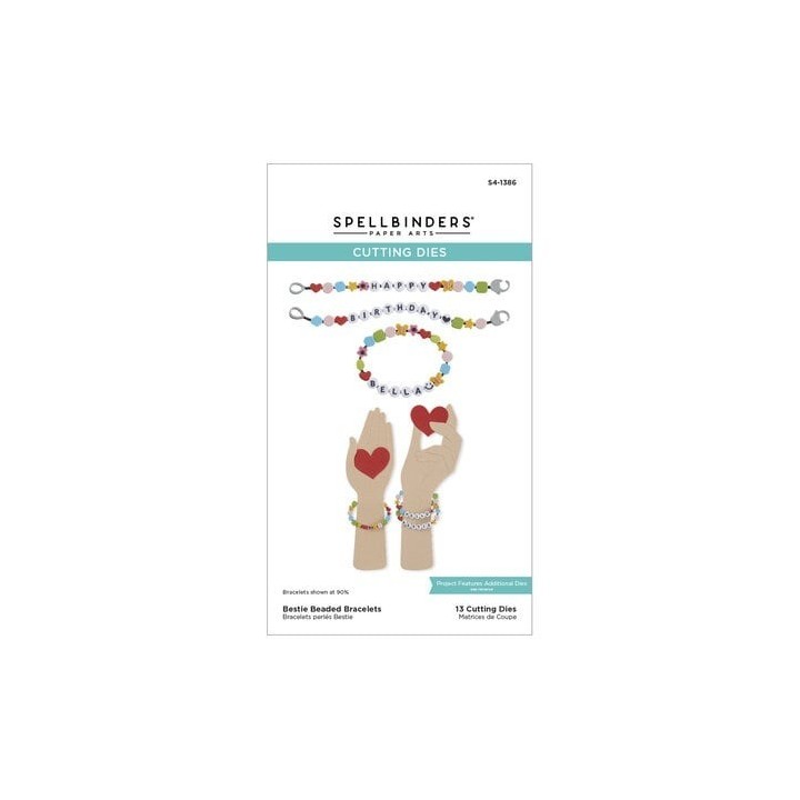(S4-1386)Spellbinders Bestie Beaded Bracelets Etched Dies