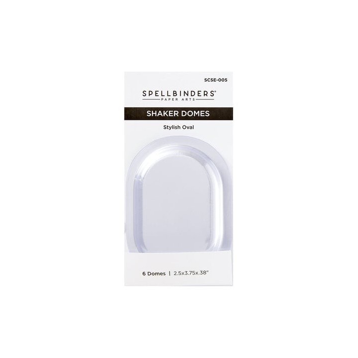 (SCSE-005)Spellbinders Stylish Oval Shaker Domes (6pcs)