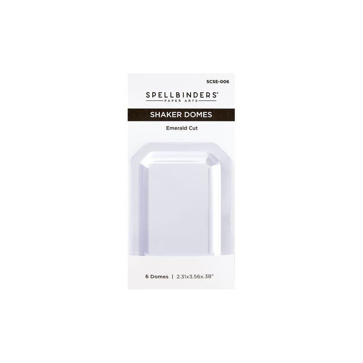(SCSE-006)Spellbinders Emerald Cut Shaker Domes (6pcs)