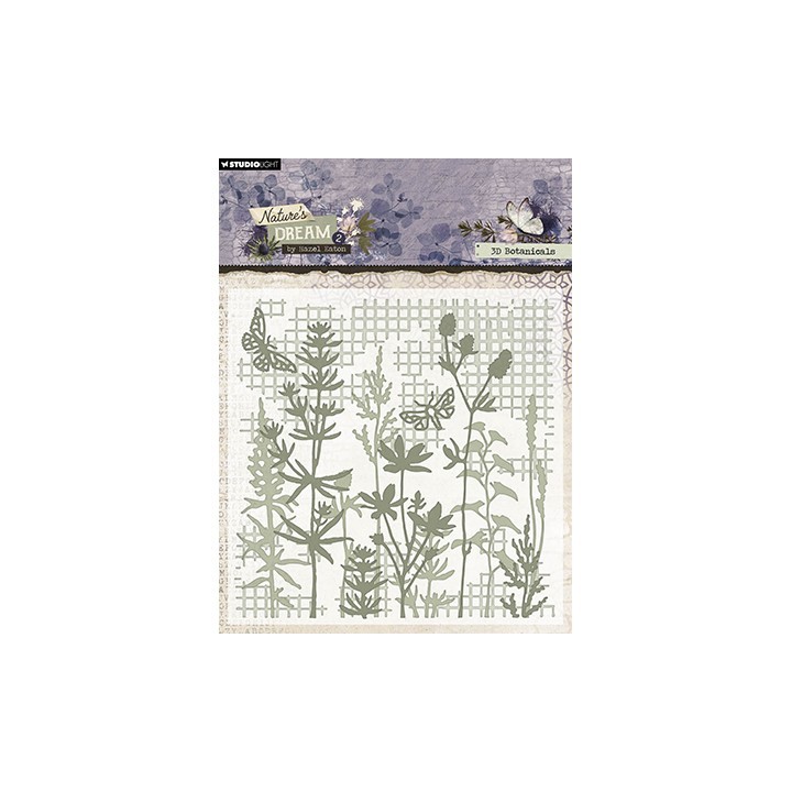 (HE-ND-EMB24)Studio Light embossing folder 3D Botanicals Nature's Dream 2 nr.24