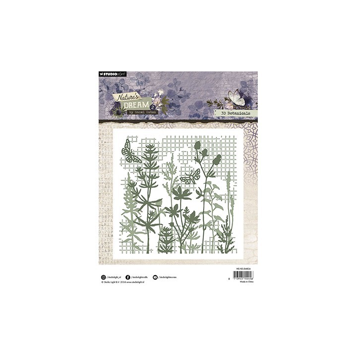 (HE-ND-EMB24)Studio Light embossing folder 3D Botanicals Nature's Dream 2 nr.24